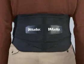 Alimed - Mueller - 2970004488 - Back Brace Mueller One Size Fits Most Hook And Loop Closure 8-3/4 Inch Height Adult