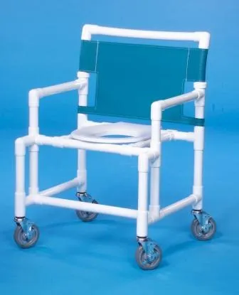 IPU - SC9200OS - Shower Chair ipu Fixed Arms PVC Frame Mesh Backrest 24 Inch Seat Width 450 lbs. Weight Capacity