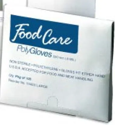 TIDI Products - Foodcare - 10473 -  Food Service Glove  Large Textured Clear Polyethylene