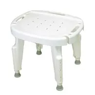 Ableware From: 727142001 To: 727142901 - Bath Safe Adjustable Shower Seat 300 LB Capacity With Arms Back-No And Back W/ (727142500) Transfer
