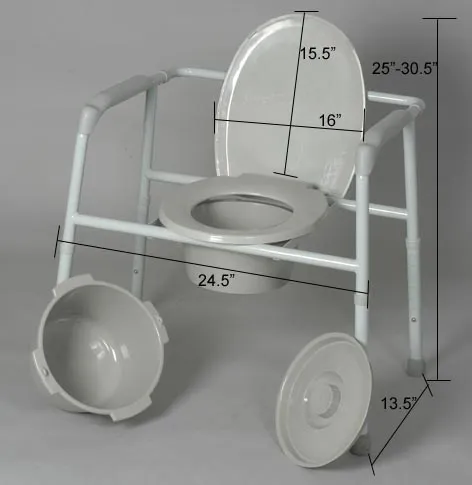 Alex Orthopedics - From: P7185 To: P7186 - 3 in 1 Commode 450 lb. Capacity
