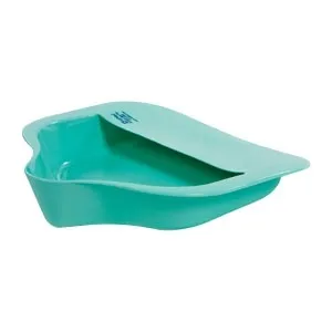Alimed - 711255 - Bariatric Bed Pan with Anti-splash 15" L x 14-1/4" W x 3" H, Mint Green, Plastic, 1200 lb. Weight Capacity