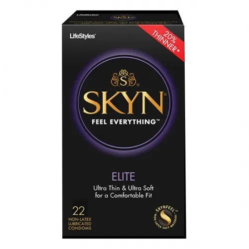 Sxwell - 25415 - Lifestyles SKYN Elite Polyisoprene (Non-Latex) Condoms, 22 Count.