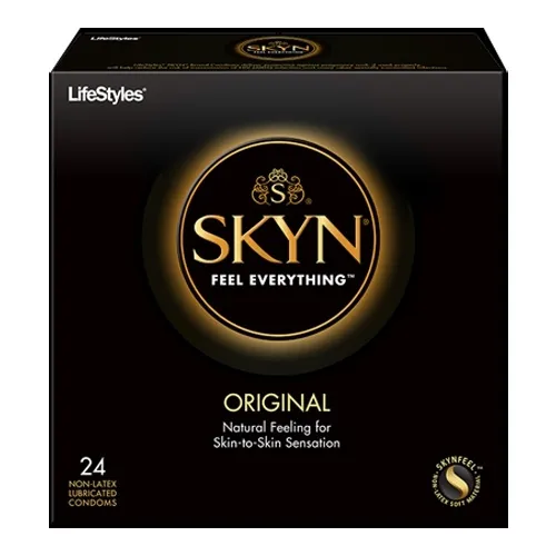 Sxwell - 27324 - Lifestyles SKYN Original Polyisoprene (Non-Latex) Condoms, 24 Count.