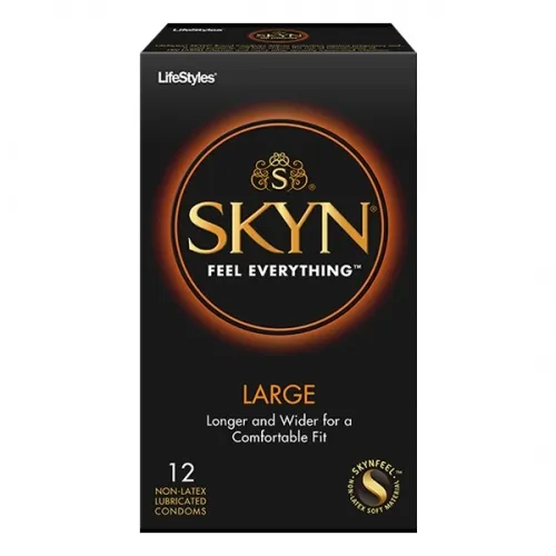 Sxwell - 27412 - Lifestyles SKYN Large Polyisoprene (Non-Latex) Condoms, 12 Count.