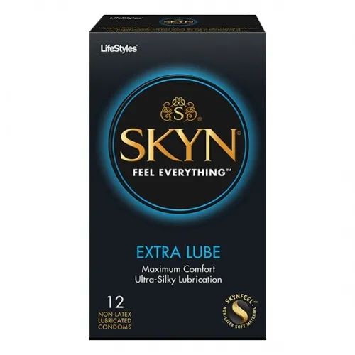 Sxwell - 27512 - Lifestyles SKYN Extra Lubricated Polyisoprene (Non-Latex) Condoms, 12 Count.