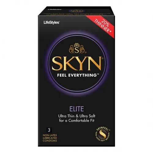 Sxwell - 29739 - LifeStyles SKYN Elite Polyisoprene (Non-Latex) Condoms, 3 Count.