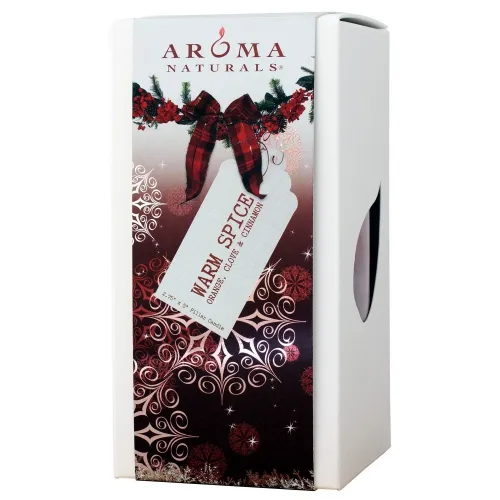 Aroma Naturals From: 215914 To: 215922 - Holiday Candles Fresh Forest (Forest ) Boxed Pillars (a) Warm Spice (Ruby )
