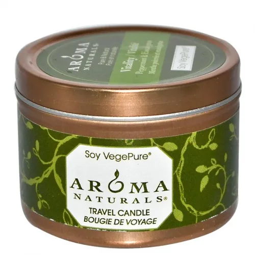 Aroma Naturals From: 218363 To: 218382 - Soy VegePure Candles Evergreen To Go Tins 15 Hours Burn Time (a