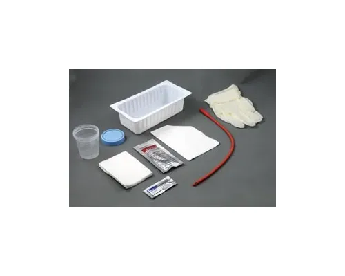 Amsino - AS87114 - Urethral Catheter Tray, 14FR Red Rubber Urethral Catheter, Sterile (This Item Contains Latex), 20/cs