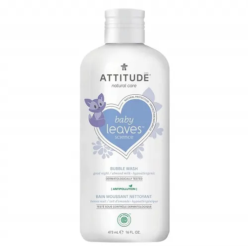 Attitude - 234527 - Baby Nighttime Bubble Wash, Almond Milk  Shampoo & Body Washes