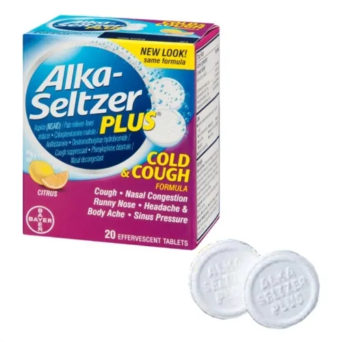 Bayer - 81404640 - Alka-Seltzer Plus Cold & Cough Tablets, 20 Count