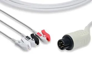 Cables and Sensors - From: C2340P0 To: C2586P0 - Direct Connect ECG Cable, 3 Leads Clip, AAMI Compatible w/ OEM: 1073/P, 11110 000167, FSR1311 (DROP SHIP ONLY) (Freight Terms are Prepaid & Added to Invoice Contact Vendor for Specifics)