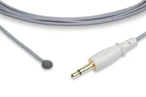 Cables and Sensors - D3510-PS0 - Reusable Temperature Probe, Neonate Skin Sensor, Datex Ohmeda Compatible w/ OEM: 6600-0628-700, 0208-0697-700, OMP008, T-97700 (DROP SHIP ONLY) (Freight Terms are Prepaid & Added to Invoice - Contact Vendor for Specifics)