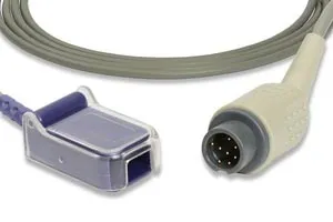 Cables and Sensors - E710P-480 - SpO2 Adapter Cable, 300cm, Mindray > Datascope Compatible w/ OEM: 0010-20-42712 (DROP SHIP ONLY) (Freight Terms are Prepaid & Added to Invoice - Contact Vendor for Specifics)