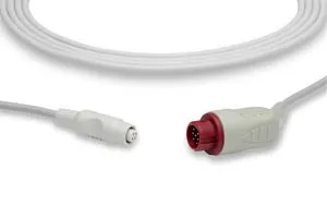 Cables and Sensors - From: IC-HP-BB0 To: IC-MQ-BB0 - IBP Adapter Cable B, Braun Connector, Philips Compatible w/ OEM: M1634A (DROP SHIP ONLY) (Freight Terms are Prepaid & Added to Invoice Contact Vendor for Specifics)