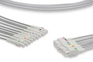 Cables and Sensors - LQB10-AD0 - EKG Leadwire, 10 Leads w/out Adapters, GE Healthcare > Marquette Compatible w/ OEM: 420101-002 (DROP SHIP ONLY) (Freight Terms are Prepaid & Added to Invoice - Contact Vendor for Specifics)