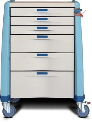 Capsa Healthcare - Am10mc-Lcd-C-Dr620 - Standard Cart, Light Creme/ Dark Creme, Core Lock, (6) Drawers And (2) Drawers (Drop Ship Only)