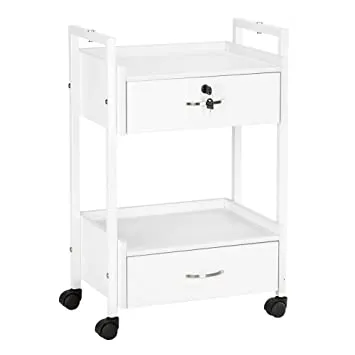 Capsa Healthcare - AM8MC-LCR-C-DR121 - Compact Cart, Light Creme Core Lock, (1) Drawer, (2) Drawers and (1) Drawer (DROP SHIP ONLY)