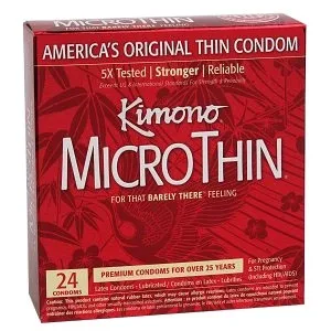 Cardinal Health - 473330 - Kimono MicroThin Lubricated Latex Condoms (3 Count)