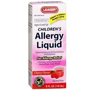 Cardinal Health - 1134717 - Leader Children's Complete Allergy Relief Cherry Elixir