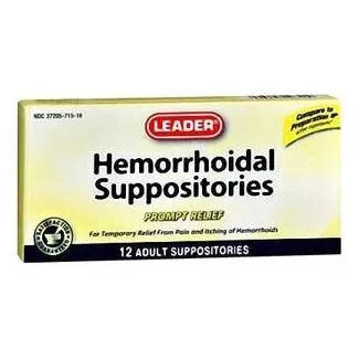 Cardinal Health - 1633445 - Leader Hemorrhoidal Suppositories