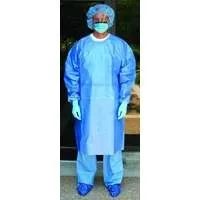 Cardinal Health - 8201CG - Isolation Gown, Poly-Coated SMS, Knit Cuffs, Blue, X-Large, Flat Pack, 10/pk, 10 pk/cs (Continental US Only)