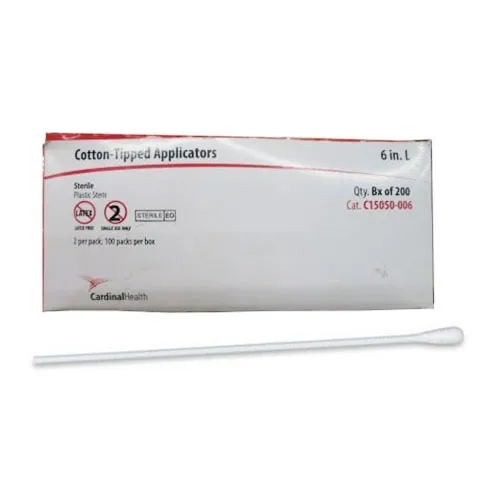Cardinal Health - C15055-006 - Swabstick Cotton Tip Wood Shaft 6 Inch NonSterile 1000 per Pack