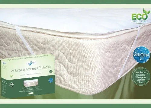 CareActive - From: PMC1-Q-WHT To: PMC1-T-WHT  Waterproof Mattress ProtectorFlannelette/Vinyl Queen