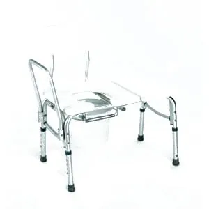 Carex Health Brands - B156-11 - Bathtub transfer bench with cut out and commode. 300 lb weight capacity.