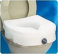 Carex Health Brands - B312-C0 - Standard e-z lock raised toilet seat. Easy-to-use locking mechanism securing the seat has built-in handgrips for easy handling. The seat is lightweight and easy to clean.