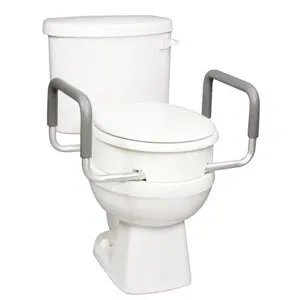 Carex Health Brands - B316-00 - Toilet set elevator with handles, for elongated seats. Raises seat 3-1/2", 300 lb weight capacity.