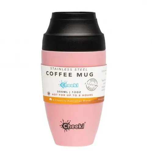 Cheeki - 236071 - Coffee Mugs, Insulated Stainless Steel Pink