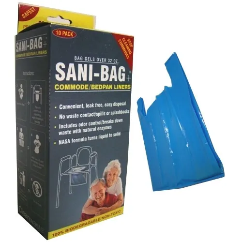 Cleanwaste - H645S10P - Sani-Bag Commode Liner with Handles