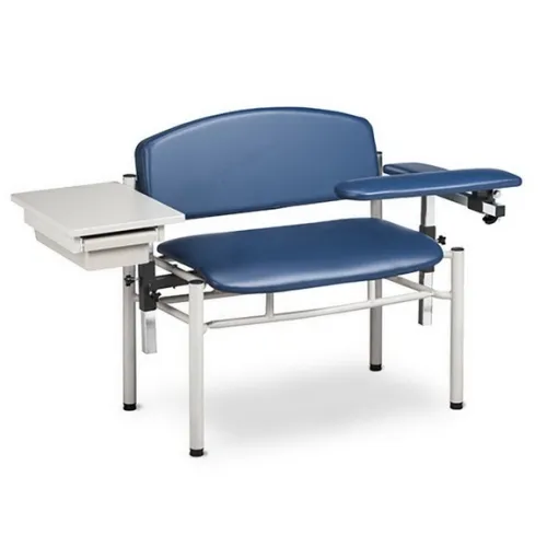 Clinton - From: 15-4510 To: 15-4514 - Sc Series Phlebotomy Chair, Extra wide, Padded Flip Arms, Drawer