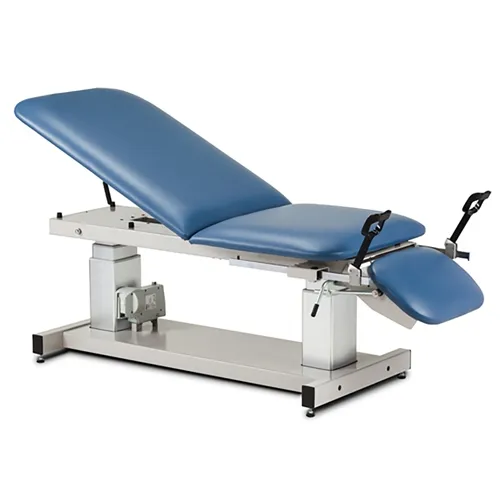 Clinton - From: 15-4550 To: 15-4551 - Multi use Ultrasound Table, 3 section, Motorized Hi lo, Stirrups