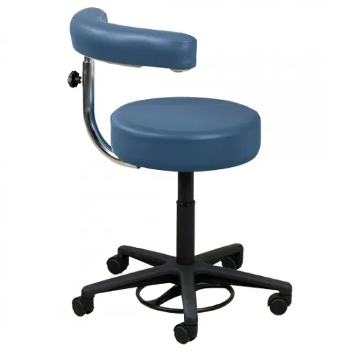 Clinton Industries From: 2145 To: 2145-21 - Foot Activated Pneumatic Stool W/ Backrest