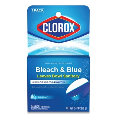 Cloroxsale - CLO30176 - Bleach & Blue Automatic Toilet Bowl Cleaner, Rain Clean, 2.47Oz Tablet