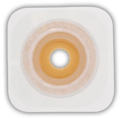 Convatec - Esteem Synergy - 409269 - Ostomy Barrier Esteem synergy Trim to Fit  Extended Wear Durahesive White Tape 100 mm Flange Hydrocolloid 7/8 to 1-1/4 Inch Opening 4 X 4 Inch