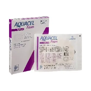 Convatec - Aquacel - 420626 -  Foam Dressing  7 X 8 Inch With Border Waterproof Film Backing Silicone Adhesive Sacral Sterile