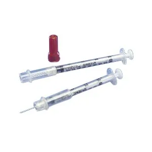 Cardinal Health - 8881511235 - Monoject Tuberculin Safety Syringes 1 cc with 25 Gauge x 5/8" L Needle and Accu-tip flat plunger tip, Sterile, Latex-free, 0.01mL Graduation