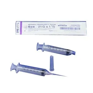 Cardinal Health - 1181622112 - Monoject SoftPack Syringe 22 Gauge x 1-1/2"L Needle and Plunger Tip 6 mL, Sterile, Latex-free.