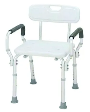 Dalton Medical - BS-5013A-2 - Shower Bench with backrest and arms  Ht Wt limit 250 lbs