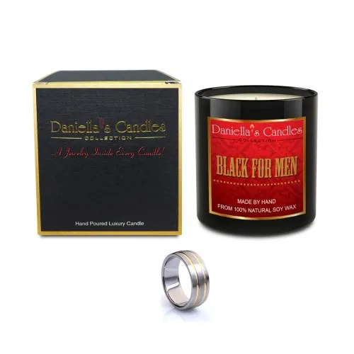 Daniellas Candles - MC100103-R10 - Black For Men Type Mens Jewelry Candle