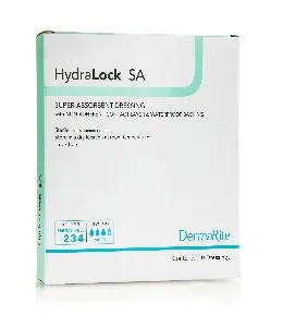 Dermarite - 60610 - HydraLock SA Superabsorbent Dressing with Non Adherent Contact Layer & Waterproof Backing, 6" x 10".