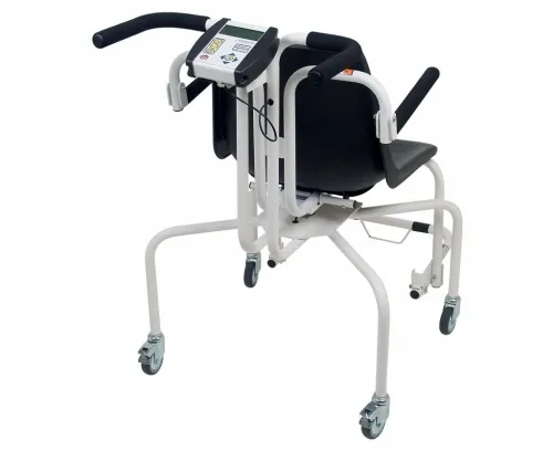 Detecto - 6880 - Chair Scale Zero Turn Radius Single Load Cell Diameter Oversized Wheels Lift-away Arm-rest And Foot-rest  440 Lb X .2 Lb/ 200 Kg X .1 Kg
