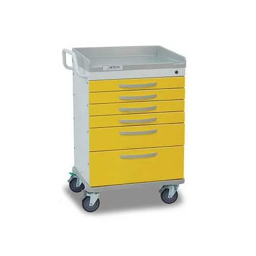 Detecto - From: WC33669WHT To: WC33669YEL - Whisper Series Isolation Medical Cart, 5 Drawers