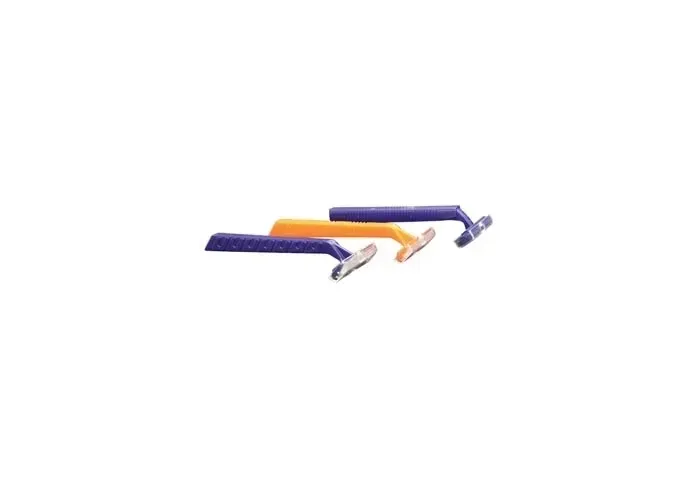 Dukal - DR03 - Razor, Single Edge, Orange Handle, Clear Plastic Guard, 100/bx, 20 bx/cs