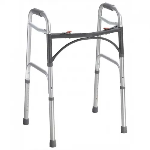 Drive Devilbiss Healthcare - From: 10200-1 To: 10200-4 - Drive Medical Deluxe Adult Folding Walker, Two Button, 350 lb Weight Capacity