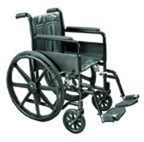 Drive Medical - 10965J - Wheelchair Econ Rem Desk Arms 20  w/SF  Dual Axle